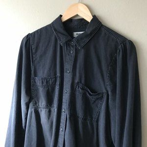 Madewell Denim Shirtdress with puff sleeves